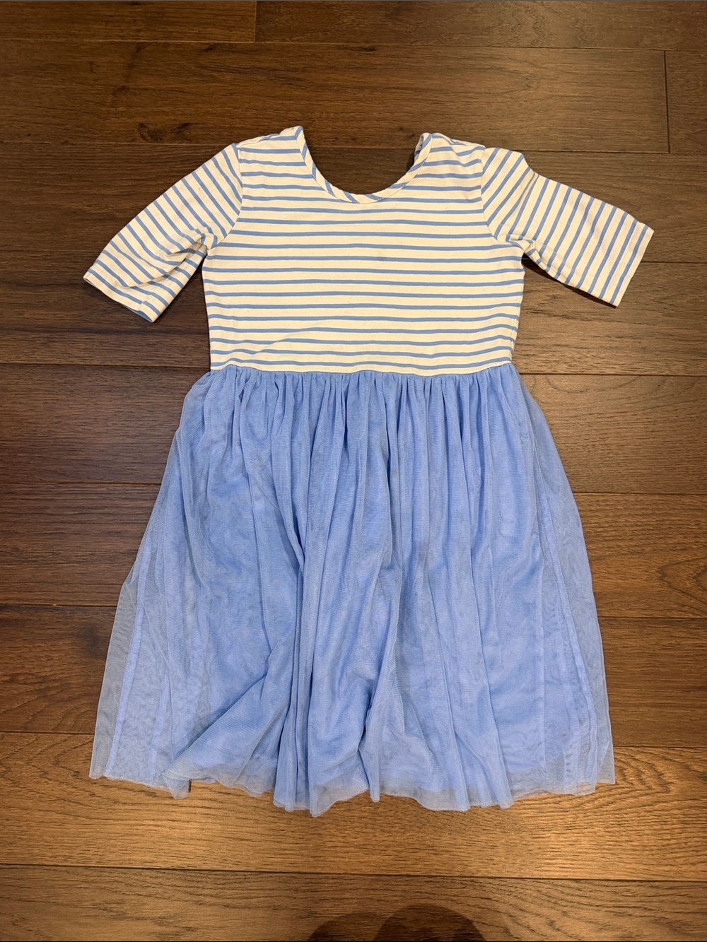 Hanna Andersson Blue Striped Tulle Dress Size US 8 - C11-520